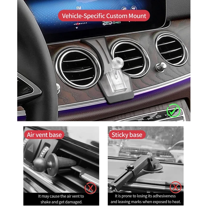 MaserWeller Car Phone Holder for Mercedes Benz E Class 2016-2023 CLS Class 2018-2023 Accessories, 360 degrees Rotation Phone Mount Compatible with MagSafe, Cell Phone Holder Does Not Affect Air Vent by MaserWeller - Image 10