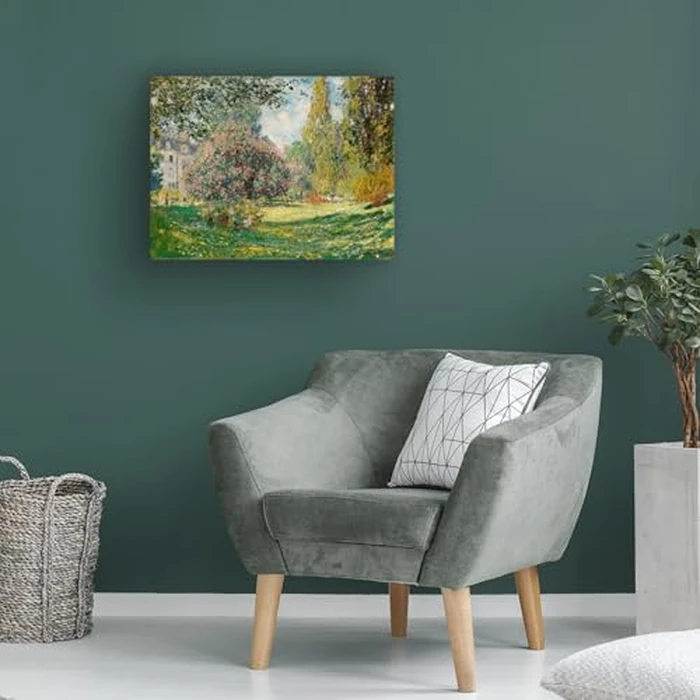 Wrapped Canvas Wall Art - Claude O. Monet 'Landscape The PARC Monceau' Wall Art for Living Room, Bedroom, or Office Décor - 24x32 by Trademark Fine Art - Image 4