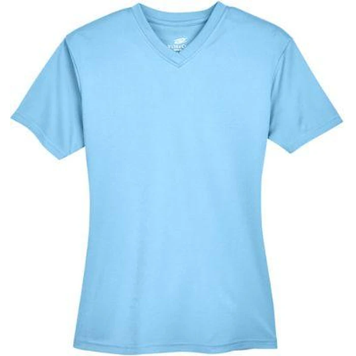UltraClub UltraClub Ladies' Cool & Dry Sport V-Neck T-Shirt (Size XS) - Columbia Blue by UltraClub - Refurbished - Excellent condition - US$21.48
