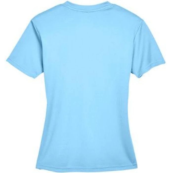 UltraClub UltraClub Ladies' Cool & Dry Sport V-Neck T-Shirt (Size XS) - Columbia Blue by UltraClub - Image 2