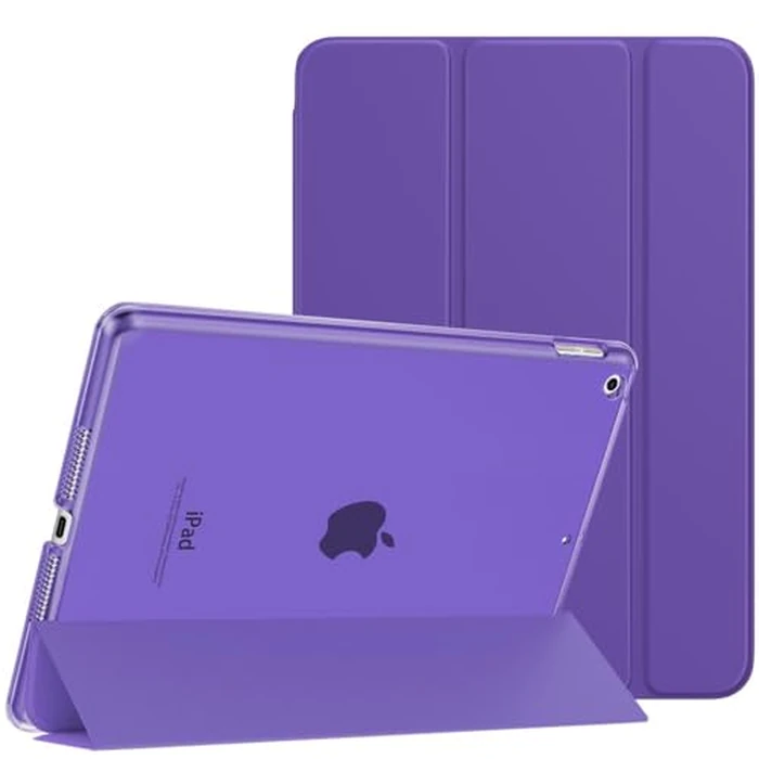 MoKo Case for iPad 10.2 iPad 9th Generation 2021/ iPad 8th Generation 2020/ iPad 7th Generation 2019, Slim Stand Hard Back Shell Smart Cover Case for iPad 10.2 inch, Auto Wake/Sleep, Dark Purple by MoKo - Image 1