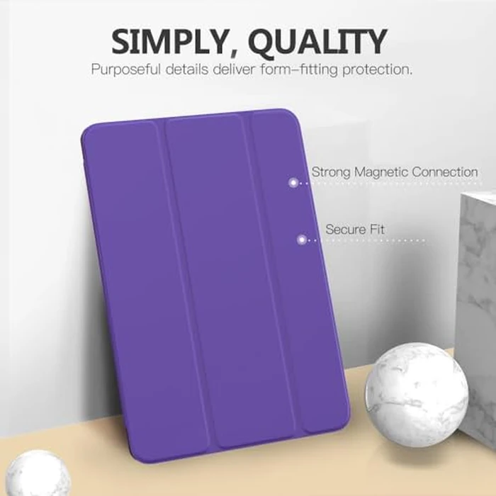 MoKo Case for iPad 10.2 iPad 9th Generation 2021/ iPad 8th Generation 2020/ iPad 7th Generation 2019, Slim Stand Hard Back Shell Smart Cover Case for iPad 10.2 inch, Auto Wake/Sleep, Dark Purple by MoKo - Image 3