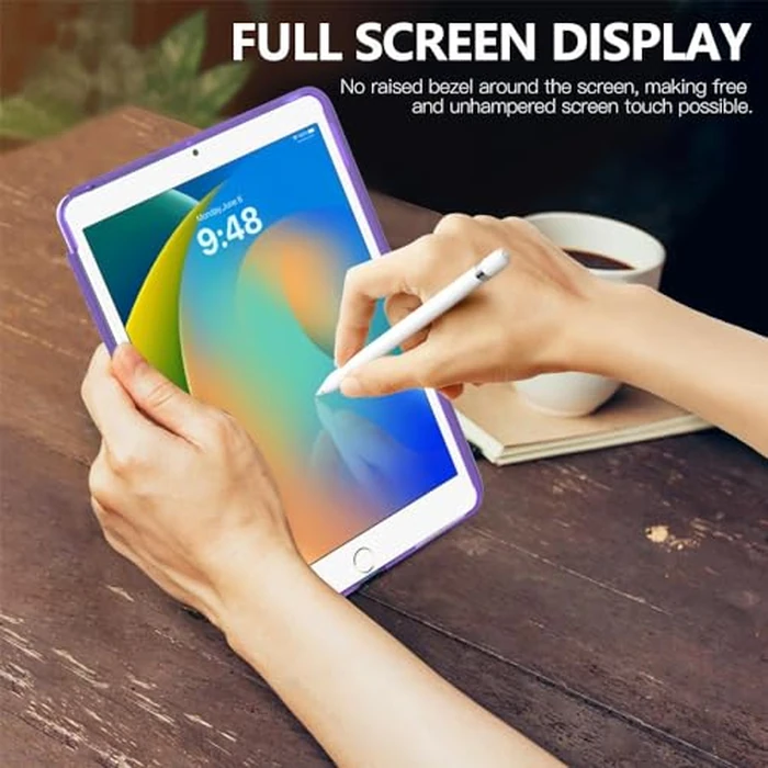 MoKo Case for iPad 10.2 iPad 9th Generation 2021/ iPad 8th Generation 2020/ iPad 7th Generation 2019, Slim Stand Hard Back Shell Smart Cover Case for iPad 10.2 inch, Auto Wake/Sleep, Dark Purple by MoKo - Image 7