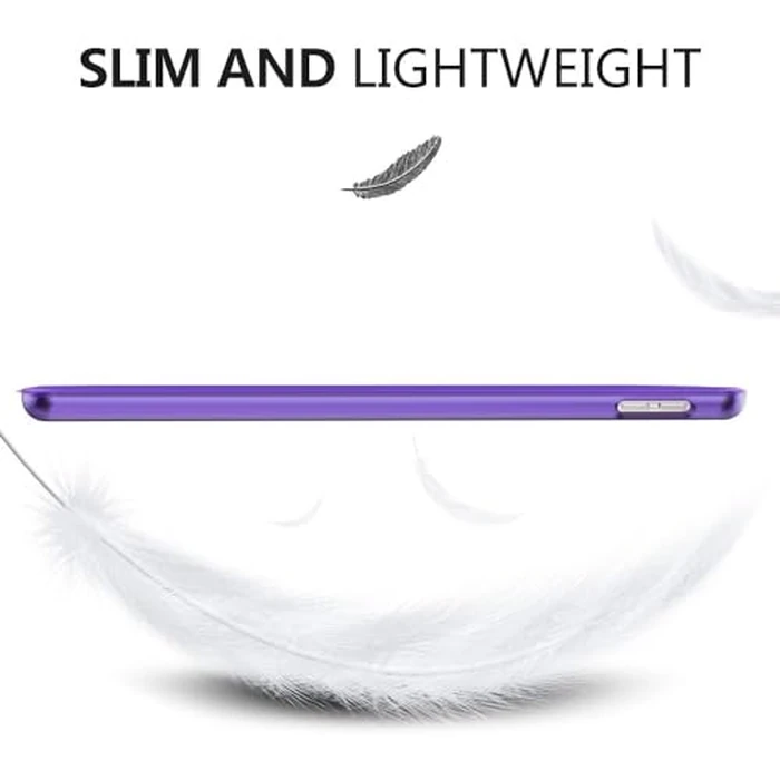 MoKo Case for iPad 10.2 iPad 9th Generation 2021/ iPad 8th Generation 2020/ iPad 7th Generation 2019, Slim Stand Hard Back Shell Smart Cover Case for iPad 10.2 inch, Auto Wake/Sleep, Dark Purple by MoKo - Image 8