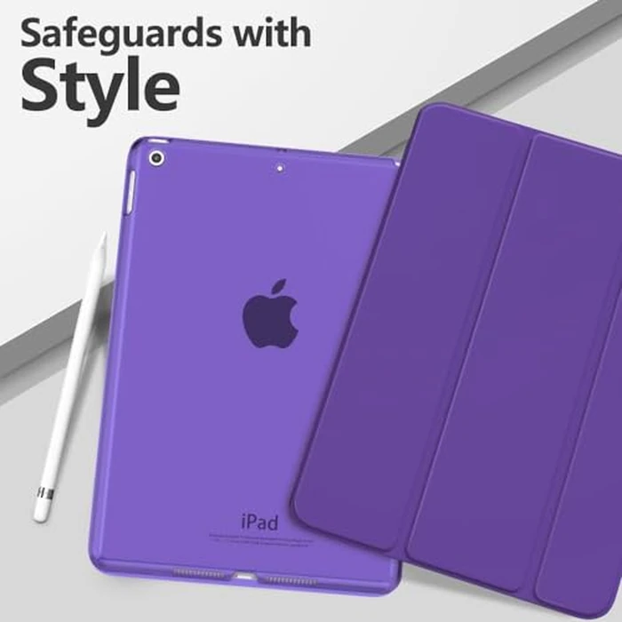 MoKo Case for iPad 10.2 iPad 9th Generation 2021/ iPad 8th Generation 2020/ iPad 7th Generation 2019, Slim Stand Hard Back Shell Smart Cover Case for iPad 10.2 inch, Auto Wake/Sleep, Dark Purple by MoKo - Image 9