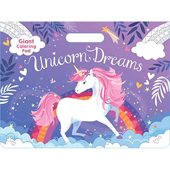 Unicorn Dreams Jumbo Coloring Book for Girls Ages 3 and Up; 11" x 14 ¾" Oversized Sheets; Unicorns, Castles, Fairies, Flowers, Rainbows, and More; Magical Gift by Lodi Publishing - Used - Acceptable condition - US$6.99