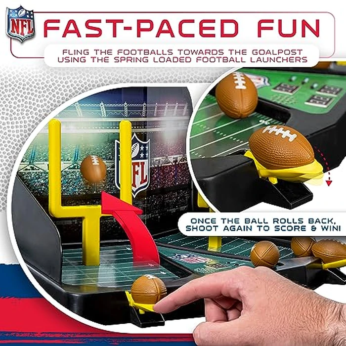 Franklin Sports Mini Football Field Goal Tabletop Game - Flying Field Goal Mini Football for Kids + Adults - Fun Indoor Sports Table Game for All Ages - Tabletop Toy by Franklin Sports - Image 5