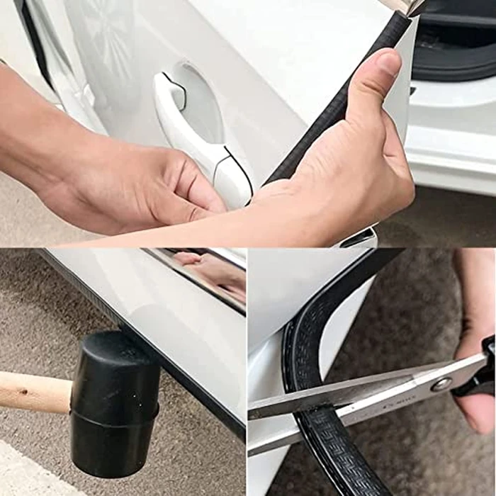 Goldwheel Edge Trim Black U-Channel Rubber Trim Edge with Steel 1/2" X 3/8" - Fit Gap 3/64" to1/4 Car Door Edge Sealing Strip PVC Weather Stripping with Metal, Metal Edge Protector, 28FT by GoldWheel - Image 9