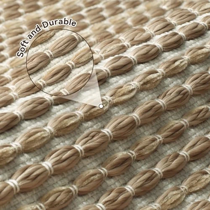 Unique Woven Long Bathroom Mat, Super Absorbent Quick Dry Non Slip Bath Mats for Bathroom Textured Soft Bath Mat Runner Boho Rugs Runners for Hallway Kitchen Bedroom, 2' x 4', Brown by RESARE - Image 8