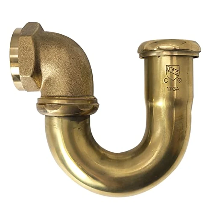 Westbrass D403LA-RAW 1-1/2 x 1-1/4" LA Code P-Trap, Unfinished by Westbrass - Image 1
