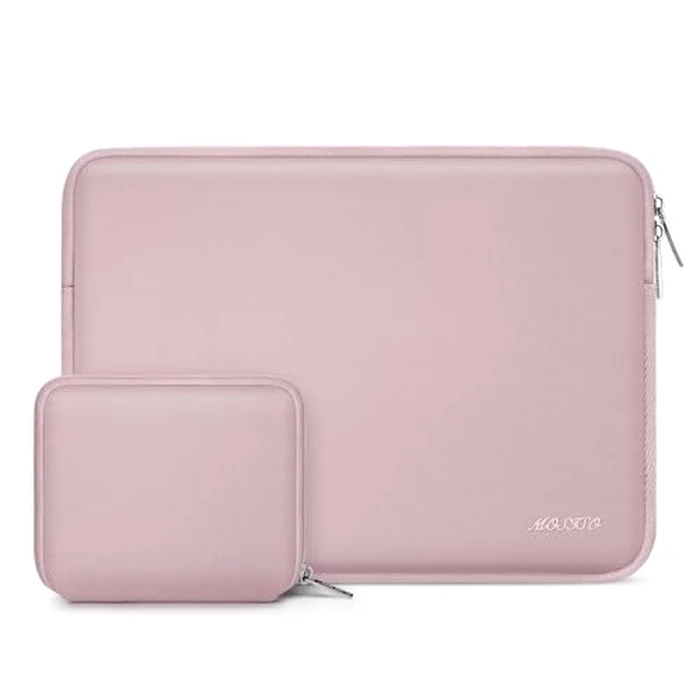 MOSISO Laptop Case 15 inch, 15 inch Laptop Sleeve Bag Compatible with MacBook Air M5 A3448 M4 A3241 M3 A3114 M2 A2941 2026-2023, Dell XPS, Neoprene Computer Sleeve Bag with Small Case, Baby Pink by MOSISO - Image 1
