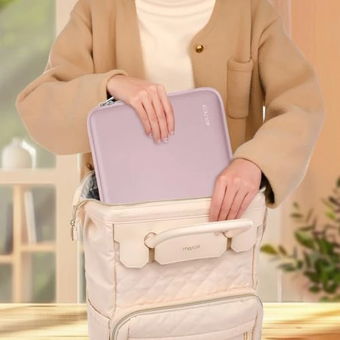 MOSISO Laptop Case 15 inch, 15 inch Laptop Sleeve Bag Compatible with MacBook Air M5 A3448 M4 A3241 M3 A3114 M2 A2941 2026-2023, Dell XPS, Neoprene Computer Sleeve Bag with Small Case, Baby Pink by MOSISO - Image 7