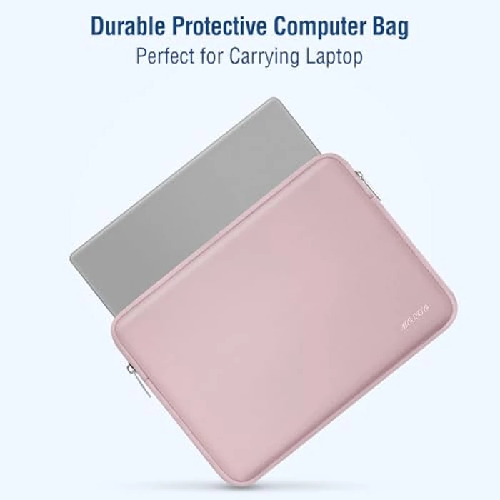 MOSISO Laptop Case 15 inch, 15 inch Laptop Sleeve Bag Compatible with MacBook Air M5 A3448 M4 A3241 M3 A3114 M2 A2941 2026-2023, Dell XPS, Neoprene Computer Sleeve Bag with Small Case, Baby Pink by MOSISO - Image 8