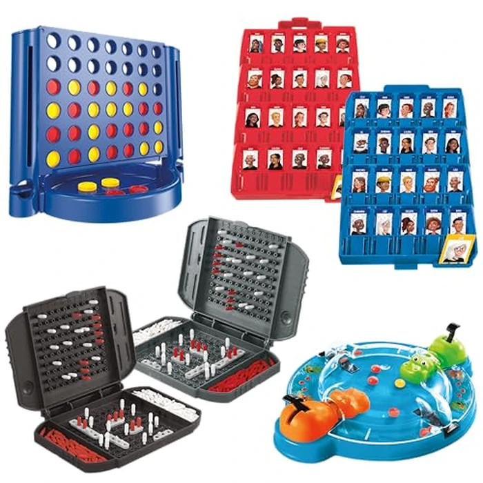 Hasbro Grab and Go! Bundle (4 Pack), Kids Travel Board Games, Battleship, Connect 4, Guess Who?, Hungry Hungry Hippos Games, 2 Players, Easter Gift for Kids, Ages 7+ by Hasbro Gaming - Image 4