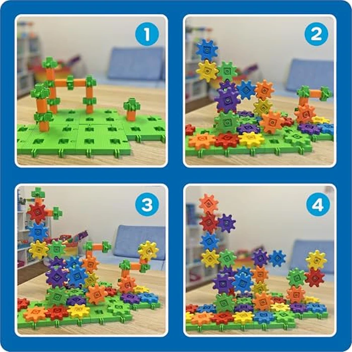 Learning Resources Gears 100-Piece Deluxe Building Set -STEM Activities, Fine Motor Skills, Toddler Explorer Kit, Science and Construction, Boys and Girls Gifts by Learning Resources - Image 5