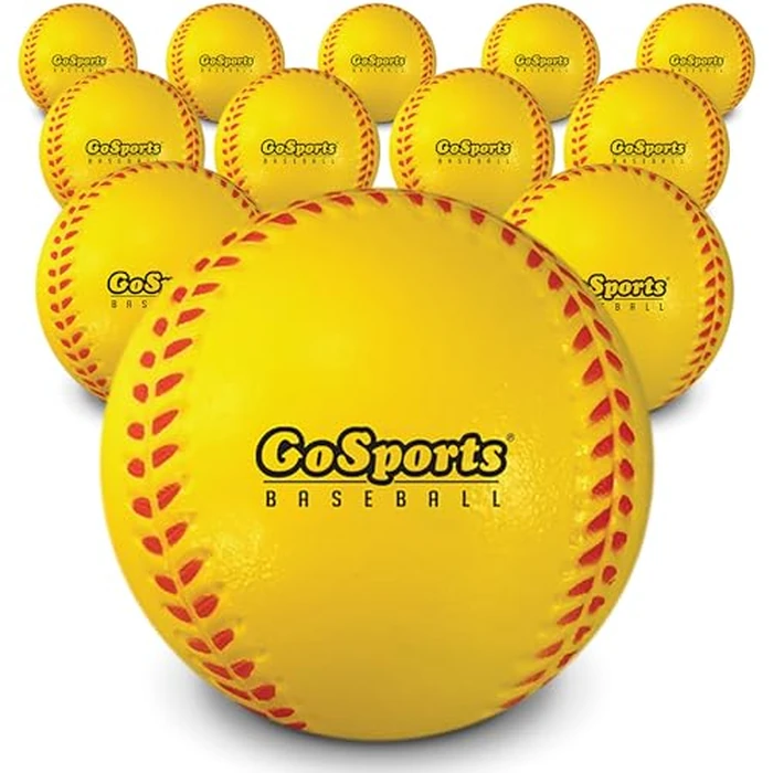 GoSports Foam Training Baseball 12 Pack - Regulation Size Foam Baseballs for Soft & Safe Throwing, Catching and Batting Practice by GoSports - Image 1