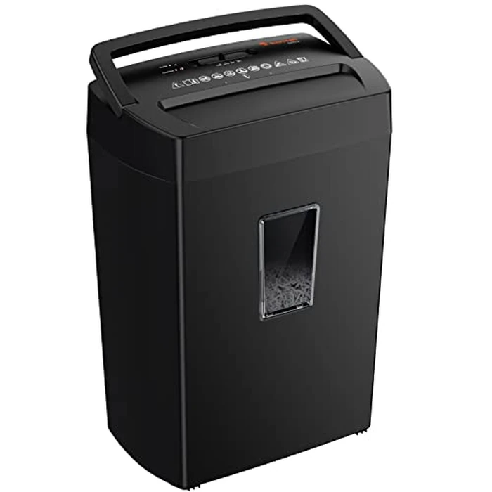 Bonsaii 12-Sheet Cross Cut Paper Shredder, 5.5 Gal Home Office Heavy Duty Shredder for Paper, Credit Card, Mail, Staples, with Transparent Window, High Security Level P-4 (C275-A) by bonsaii - Used - Very Good condition - US$61.12
