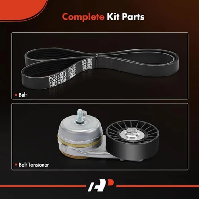 A-Premium Engine Serpentine Belt Drive Kit with Tensioner Compatible with Ford F-150 F150 2011 2012 2013 2014 - DOHC 5.0L by A-premium - Image 3