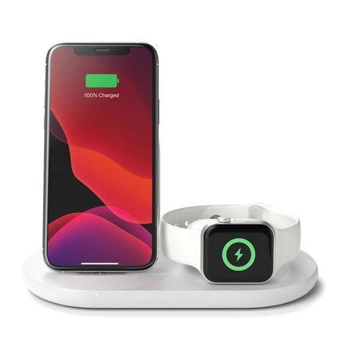 Belkin BoostCharge 3 in 1 Wireless Charger for Apple Devices - White by Belkin - Image 1
