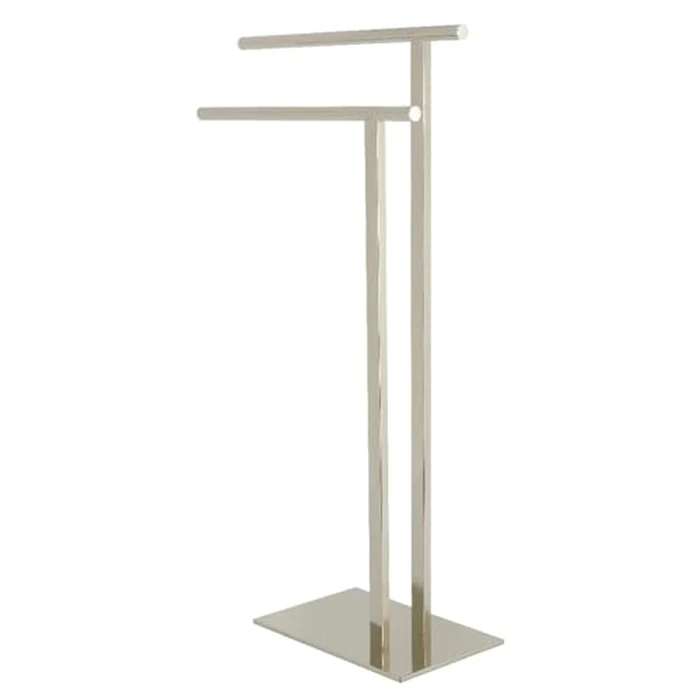 Kingston Brass SCC6036 Edenscape 32-7/16" Freestanding Pedestal 2-Tier L-Shape Towel Rack, Polished Nickel by Kingston Brass - Used - Like New condition