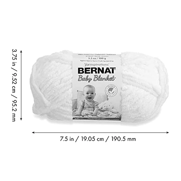 Bernat Baby Blanket Baby Pink Yarn - 3 Pack of 100g/3.5oz - Polyester - 6 Super Bulky - 72 Yards - Knitting/Crochet by Bernat - Image 8
