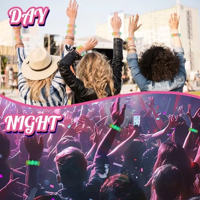 SMAODSGN 3 Pcs Flower Kandi Bracelets Colored Stretch Rave Candy Bracelets Multi Color Beaded Flower Kandi Cuff Rave Accessories Jewelry Music Party Favor for Women Friends EDM Party Music Festival by SMAODSGN - Image 4