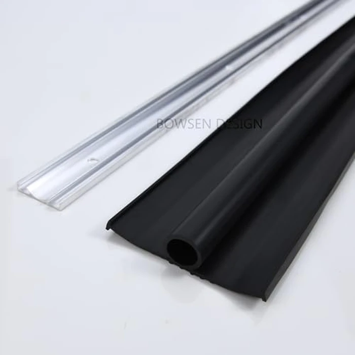 BOWSEN Heavy-Duty U+O Ring Universal Garage Door Bottom Seals Weatherstrip Weather Stripping Rubber with Aluminum Track Retainer Kit, Black (10 FT, 1-1/4" Width) by BOWSEN - Image 6