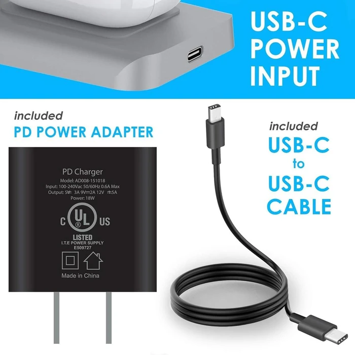 Aduro PowerUp Trinity Pro 3-in-1 Wireless Charging Station for Apple Products - Black by Aduro - Image 4