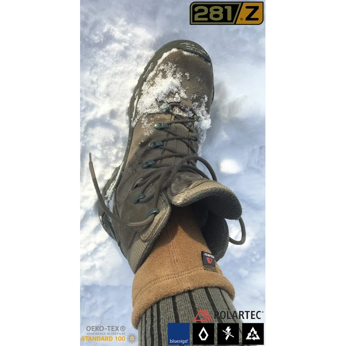 281Z Military Warm 6 inch Liners Boot Socks - Outdoor Tactical Hiking Sport - Polartec Fleece Winter Socks (X-Large, Olive Green) by 281Z - Image 2