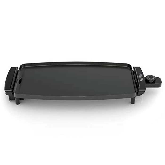 BLACK+DECKER Electric Griddle with Removable Temperature Probe, Indoor Grill, Pancake Griddle, Black, GD1810BC by BLACK+DECKER - Used - Acceptable condition - CA$21.60