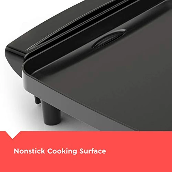 BLACK+DECKER Electric Griddle with Removable Temperature Probe, Indoor Grill, Pancake Griddle, Black, GD1810BC by BLACK+DECKER - Image 4