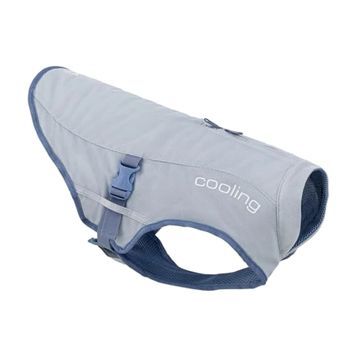 Kurgo Core Cooling Vest for Dogs, Dog Cooling Jacket, Evaporation Cooler Coat for Pets, Reflective Material, Adjustable Straps, Leash Attachment Opening, ICY/Storm Blue, Large by Kurgo - Used - Very Good condition - CA$32.65