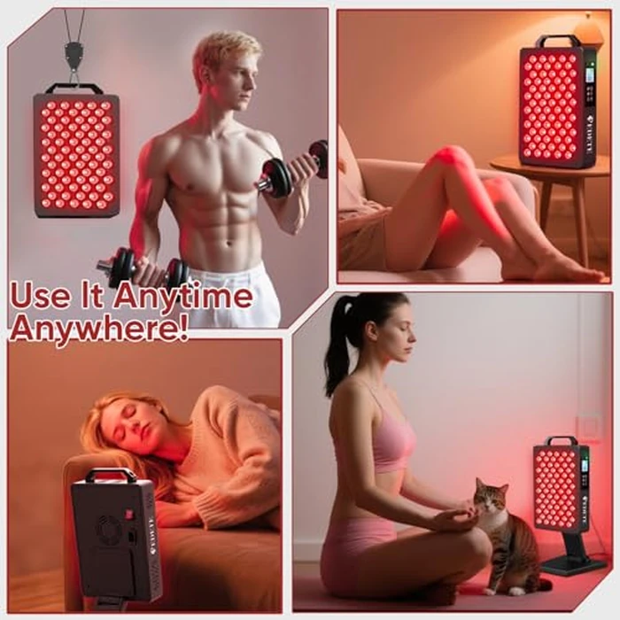 Red Light Therapy for Face and Body, 630nm 660nm 810nm and 850nm Near Infrared Light Therapy Panel, 70 Dual Chip LEDs, High Power LED Light Therapy Device for Skin Care, Sleep, Pain Relief. M70 by pedete - Image 7