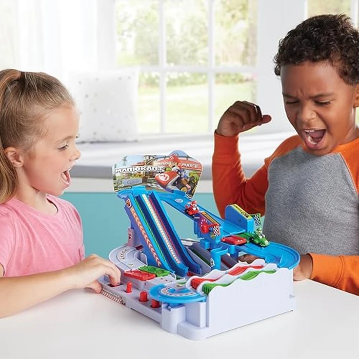 EPOCH Games Mario Kart(TM) Racing Deluxe - Super Mario Vehicle Obstacle Course with Mario and Luigi Figures - Perfect Action Tabletop Game for Ages 5+ by EPOCH Games - Image 3