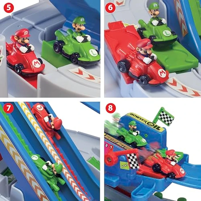 EPOCH Games Mario Kart(TM) Racing Deluxe - Super Mario Vehicle Obstacle Course with Mario and Luigi Figures - Perfect Action Tabletop Game for Ages 5+ by EPOCH Games - Image 7