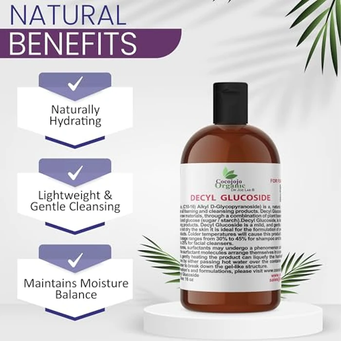 Dr Joe Lab Decyl Glucoside Natural Surfactant - Surfactants for Soap Making, Lauryl Glucoside, DIY Shower Gel, Skin Care, Body and Face Wash, Plant Derived, Natural - 16 Oz by Dr Joe Lab - Image 2