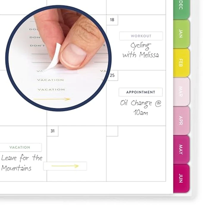 AT-A-GLANCE Planner 2026-2027 Weekly & Monthly Academic 12-Month July-June, 8-1/2" x 11", Front Cover Pocket, Simplified by Emily Ley, Oversized Plaid (EL51-901A) by AT-A-GLANCE - Image 8