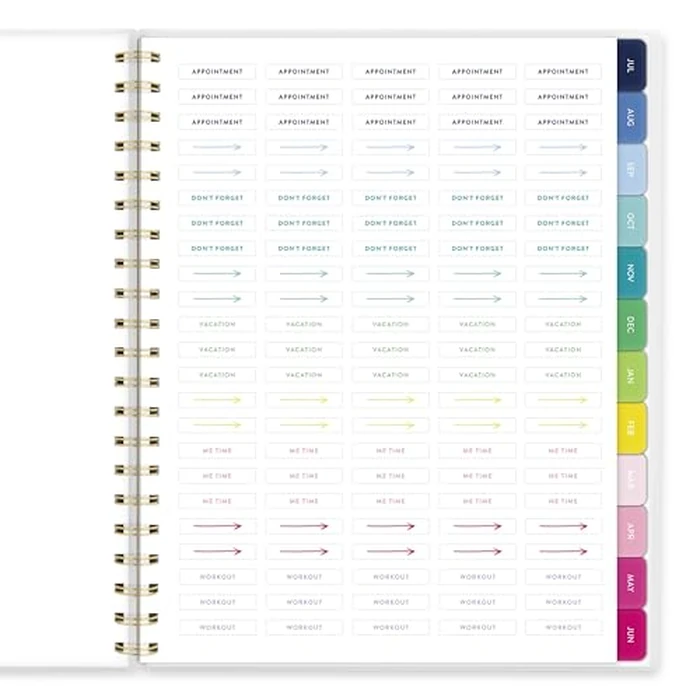 AT-A-GLANCE Planner 2026-2027 Weekly & Monthly Academic 12-Month July-June, 8-1/2" x 11", Front Cover Pocket, Simplified by Emily Ley, Oversized Plaid (EL51-901A) by AT-A-GLANCE - Image 9