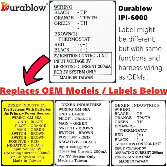 Durablow Fireplace Electronic IPI Control Module, Gas Fireplace Ignition Module Replacement for Dexen 593-592, GM-6KA, Hearth Home Technologies HHT 350-M, 6K (Meets CSA Standards (Prior to 2022) by Durablow - Image 5