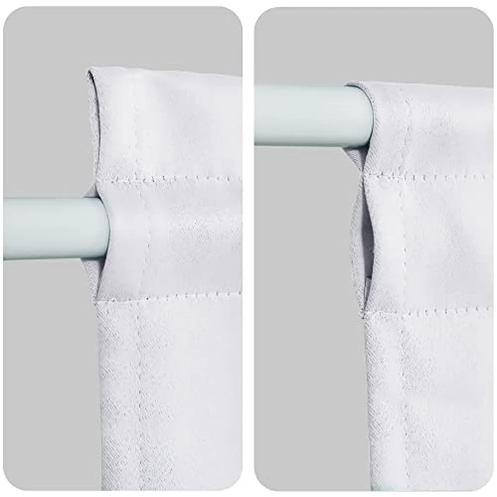 XWZO Door Curtains for Door Window, French Door Blinds with Rod Pocket for Kitchen and Patio Doors, Privacy Thermal Insulated Door Shade with Tieback(25W by 40L, 1 Panel, White) by XWZO - Image 4