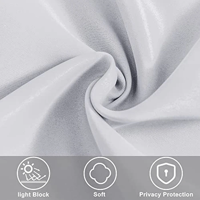 XWZO Door Curtains for Door Window, French Door Blinds with Rod Pocket for Kitchen and Patio Doors, Privacy Thermal Insulated Door Shade with Tieback(25W by 40L, 1 Panel, White) by XWZO - Image 5