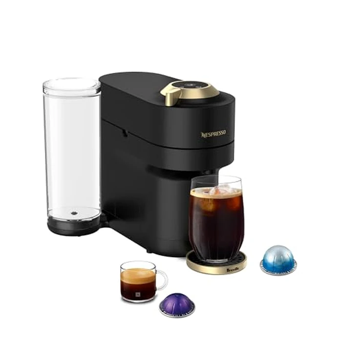 Nespresso Vertuo Pop+ Deluxe Coffee and Espresso Machine by Breville - Matte Black and Gold by Nespresso - Used - Like New condition - CA$90.76