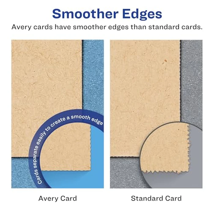 Avery Printable Rectangle Postcards, 3.5" x 5", Kraft Brown Cardstock, Print-To-The-Edge, Laser/Inkjet Cards, 40 Total by Avery - Image 7