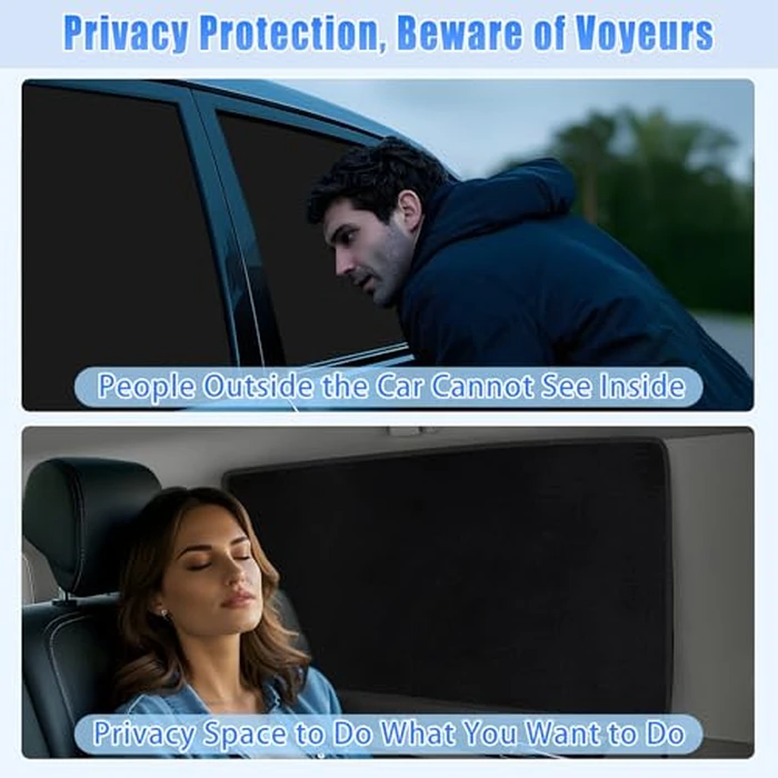 ZATOOTO Suede Car Window Shades 4PCS - Car Window Covers for Ultimate Privacy, UV Protection, and Heat Insulation, Side Window Sun Shade Perfect for Camping, Travel, Baby Safety, and Daily Use by ZATOOTO - Image 2