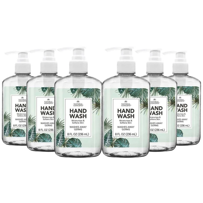 Natural Concepts Hand Wash Pump Bottles 8 oz (6-Pack) - Green by Natural Concepts - Refurbished - Brand New condition - US$20.48