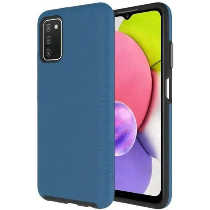 Axessorize PROTech Dual-layered Anti-Shock Black Phone Case & ARMORGlass Screen Protector for Galaxy A03s - Cobalt Blue by Axessorize - Image 1