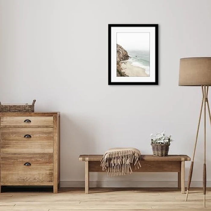 Americanflat 16x20 Picture Frame with Polished Plexiglass - Use as 12x16 Frame with Mat or Display 16x20 Photo Without Mat - Epic Collection - Wide Picture Frames for Wall Display - Black by Americanflat - Image 4