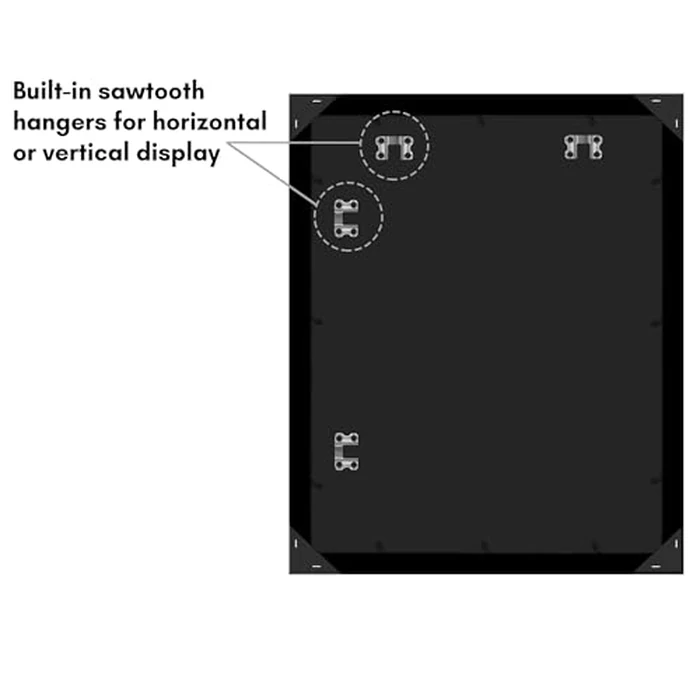 Americanflat 16x20 Picture Frame with Polished Plexiglass - Use as 12x16 Frame with Mat or Display 16x20 Photo Without Mat - Epic Collection - Wide Picture Frames for Wall Display - Black by Americanflat - Image 5