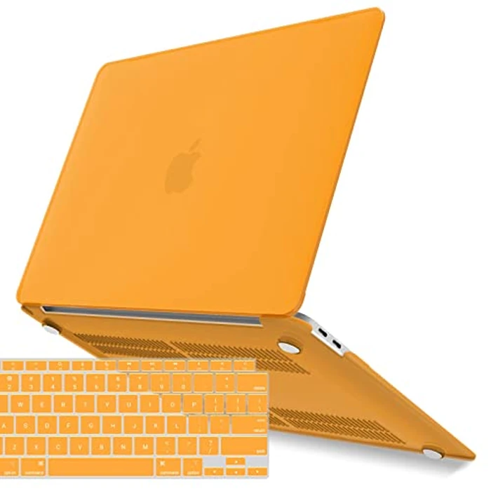 iBenzer Compatible with New MacBook Air 13 inch Case 2022 2021 2020 M1 A2337 A2179 A1932, Plastic Hard Shell Case with Keyboard Cover for Mac Air with Touch ID, Marigold, CA-AT13-MAGD+1 by IBENZER - Used - Like New condition
