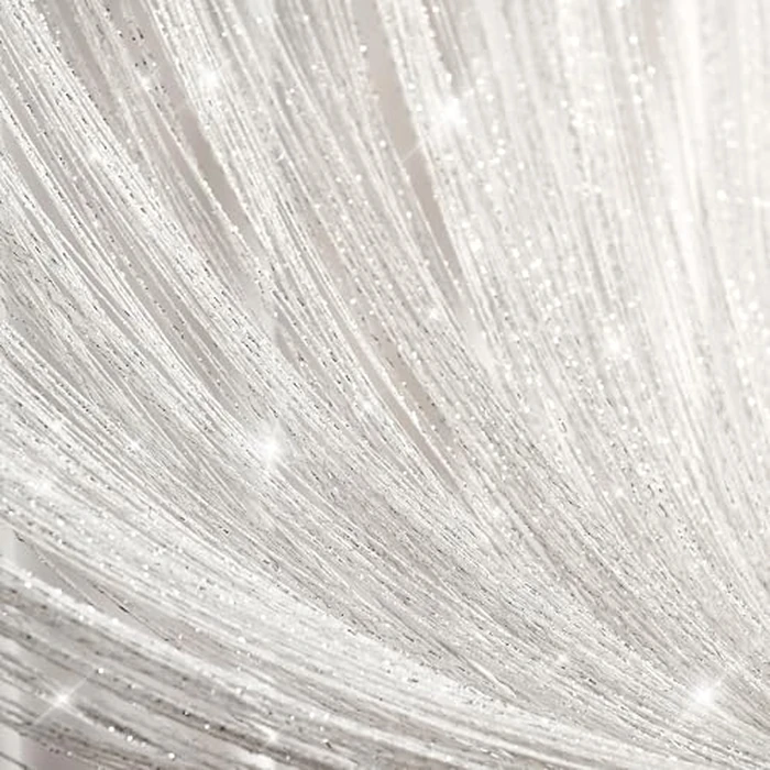 Lush Decor Night Sky String Thread Shower Curtain With PEVA Liner, 2 Piece Set, 72" W x 72" L, White - Silver String Shower Curtain and Liner Set - Shimmery Bath Curtain - Modern Glam Bathroom Decor by Lush Decor - Image 5